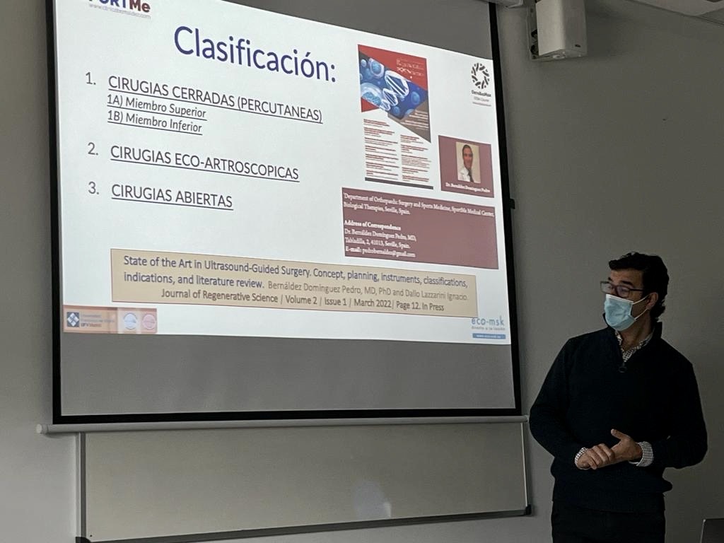Presentacion Dr Bernáldez Articulo sobre Indicaciones CEA en I Curso de Cirugía EcoAsistida Sonocirugía AEA en Aparato locomotor Madrid 25 03 2022